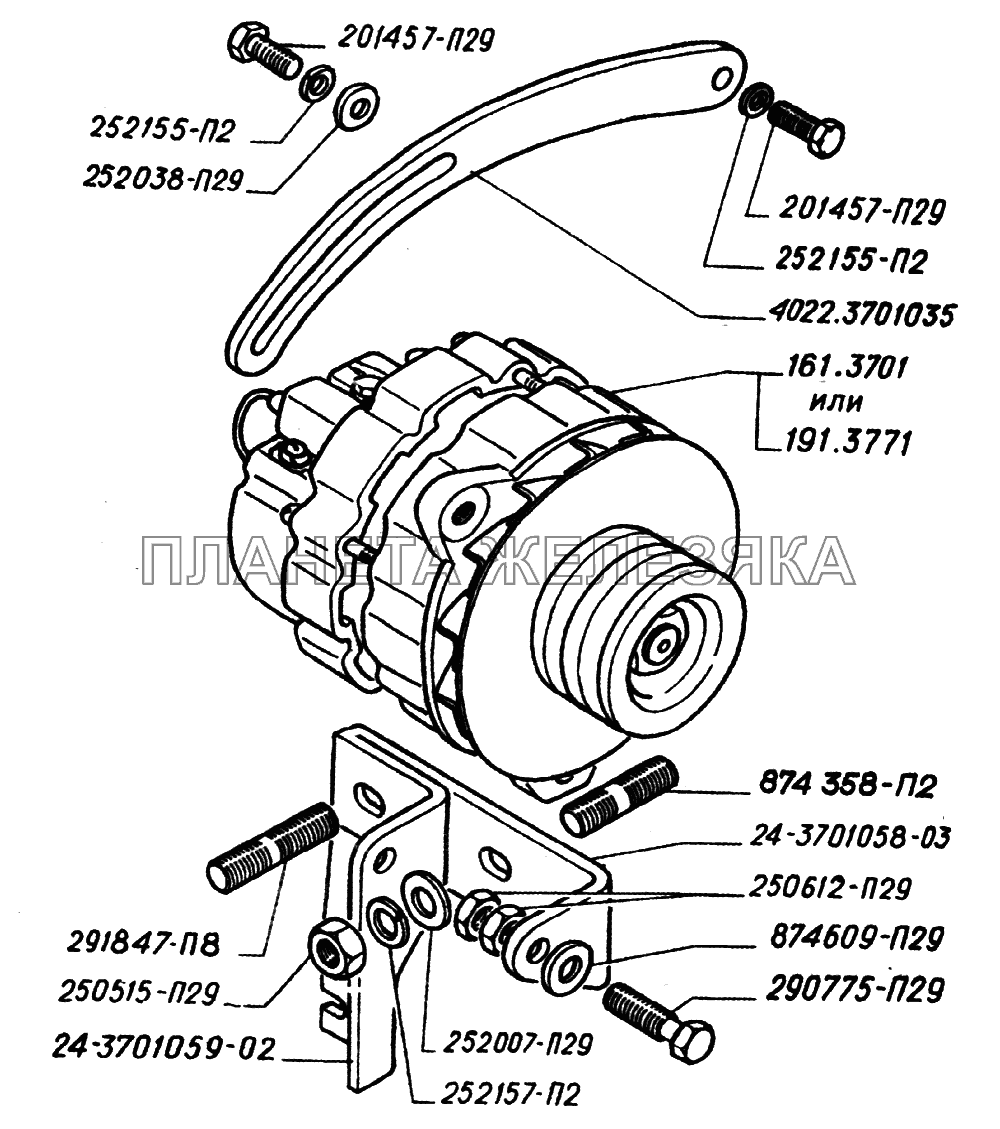 Генератор двигателей ЗМЗ-402 ГАЗ-2705 (дв. УМЗ-4215)